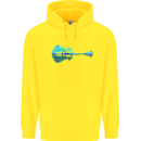 Guitar Reflection Guitarist Bass Acoustic Childrens Kids Hoodie Yellow