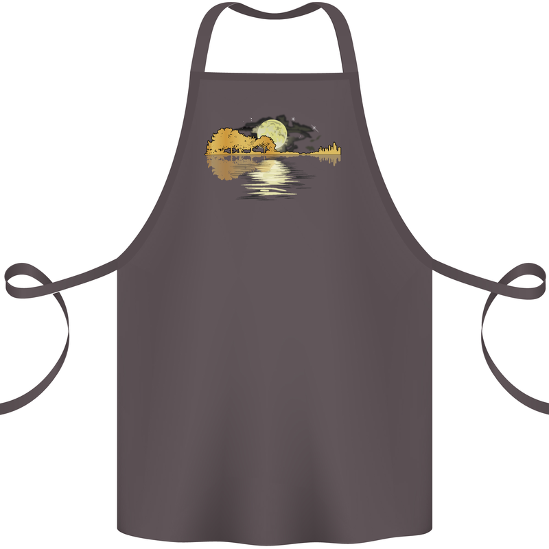 Guitar Reflection Guitarist Bass Acoustic Cotton Apron 100% Organic Dark Grey