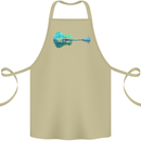 Guitar Reflection Guitarist Bass Acoustic Cotton Apron 100% Organic Khaki