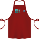 Guitar Reflection Guitarist Bass Acoustic Cotton Apron 100% Organic Maroon