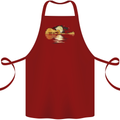 Guitar Reflection Guitarist Bass Acoustic Cotton Apron 100% Organic Maroon