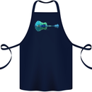 Guitar Reflection Guitarist Bass Acoustic Cotton Apron 100% Organic Navy Blue