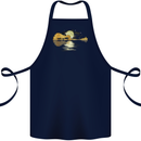 Guitar Reflection Guitarist Bass Acoustic Cotton Apron 100% Organic Navy Blue