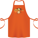 Guitar Reflection Guitarist Bass Acoustic Cotton Apron 100% Organic Orange