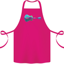 Guitar Reflection Guitarist Bass Acoustic Cotton Apron 100% Organic Pink