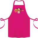Guitar Reflection Guitarist Bass Acoustic Cotton Apron 100% Organic Pink