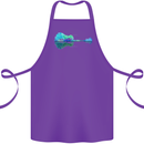 Guitar Reflection Guitarist Bass Acoustic Cotton Apron 100% Organic Purple