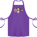Guitar Reflection Guitarist Bass Acoustic Cotton Apron 100% Organic Purple
