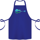 Guitar Reflection Guitarist Bass Acoustic Cotton Apron 100% Organic Royal Blue