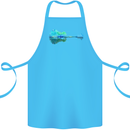 Guitar Reflection Guitarist Bass Acoustic Cotton Apron 100% Organic Turquoise