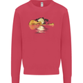 Guitar Reflection Guitarist Bass Acoustic Kids Sweatshirt Jumper Heliconia