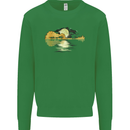 Guitar Reflection Guitarist Bass Acoustic Kids Sweatshirt Jumper Irish Green