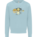 Guitar Reflection Guitarist Bass Acoustic Kids Sweatshirt Jumper Light Blue