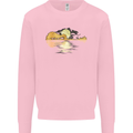 Guitar Reflection Guitarist Bass Acoustic Kids Sweatshirt Jumper Light Pink