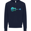 Guitar Reflection Guitarist Bass Acoustic Kids Sweatshirt Jumper Navy Blue