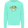 Guitar Reflection Guitarist Bass Acoustic Kids Sweatshirt Jumper Peppermint