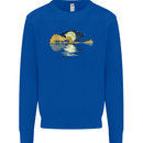 Guitar Reflection Guitarist Bass Acoustic Kids Sweatshirt Jumper Royal Blue