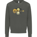 Guitar Reflection Guitarist Bass Acoustic Kids Sweatshirt Jumper Storm Grey