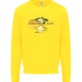 Guitar Reflection Guitarist Bass Acoustic Kids Sweatshirt Jumper Yellow