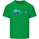 Guitar Reflection Guitarist Bass Acoustic Kids T-Shirt Childrens Irish Green