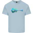 Guitar Reflection Guitarist Bass Acoustic Kids T-Shirt Childrens Light Blue