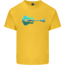 Guitar Reflection Guitarist Bass Acoustic Kids T-Shirt Childrens Yellow