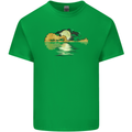 Guitar Reflection Guitarist Bass Acoustic Mens Cotton T-Shirt Tee Top Irish Green