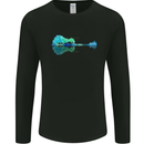 Guitar Reflection Guitarist Bass Acoustic Mens Long Sleeve T-Shirt Black