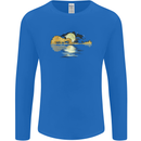 Guitar Reflection Guitarist Bass Acoustic Mens Long Sleeve T-Shirt Royal Blue