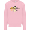 Guitar Reflection Guitarist Bass Acoustic Mens Sweatshirt Jumper Light Pink