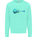 Guitar Reflection Guitarist Bass Acoustic Mens Sweatshirt Jumper Peppermint