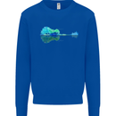Guitar Reflection Guitarist Bass Acoustic Mens Sweatshirt Jumper Royal Blue