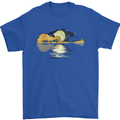 Guitar Reflection Guitarist Bass Acoustic Mens T-Shirt Cotton Gildan Royal Blue