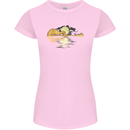Guitar Reflection Guitarist Bass Acoustic Womens Petite Cut T-Shirt Light Pink
