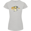 Guitar Reflection Guitarist Bass Acoustic Womens Petite Cut T-Shirt Sports Grey