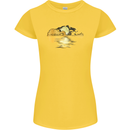 Guitar Reflection Guitarist Bass Acoustic Womens Petite Cut T-Shirt Yellow