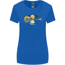 Guitar Reflection Guitarist Bass Acoustic Womens Wider Cut T-Shirt Royal Blue
