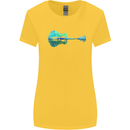 Guitar Reflection Guitarist Bass Acoustic Womens Wider Cut T-Shirt Yellow