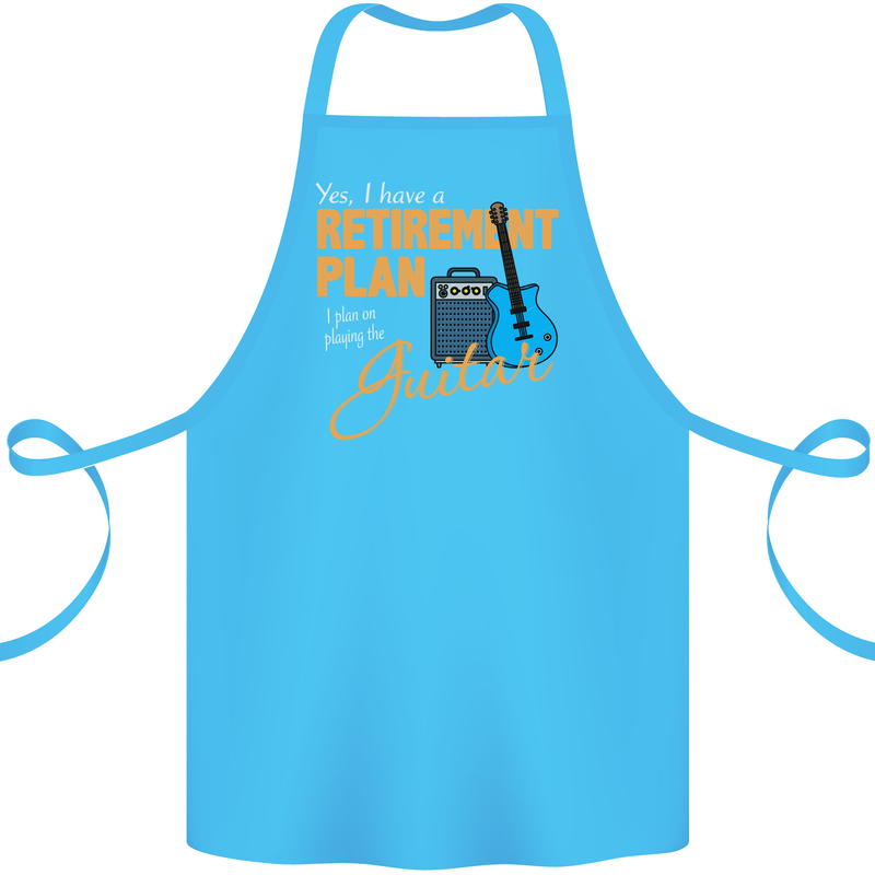 Guitar Retirement Plan Guitarist Acoustic Cotton Apron 100% Organic Turquoise
