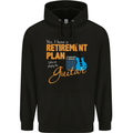 Guitar Retirement Plan Guitarist Acoustic Mens 80% Cotton Hoodie Black