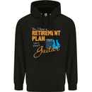 Guitar Retirement Plan Guitarist Acoustic Mens 80% Cotton Hoodie Black
