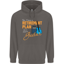 Guitar Retirement Plan Guitarist Acoustic Mens 80% Cotton Hoodie Charcoal