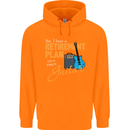 Guitar Retirement Plan Guitarist Acoustic Mens 80% Cotton Hoodie Orange