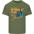 Guitar Retirement Plan Guitarist Acoustic Mens Cotton T-Shirt Tee Top Military Green