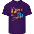 Guitar Retirement Plan Guitarist Acoustic Mens Cotton T-Shirt Tee Top Purple