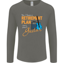 Guitar Retirement Plan Guitarist Acoustic Mens Long Sleeve T-Shirt Charcoal