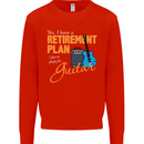 Guitar Retirement Plan Guitarist Acoustic Mens Sweatshirt Jumper Bright Red