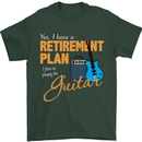 Guitar Retirement Plan Guitarist Acoustic Mens T-Shirt Cotton Gildan Forest Green
