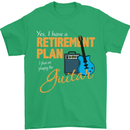 Guitar Retirement Plan Guitarist Acoustic Mens T-Shirt Cotton Gildan Irish Green