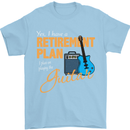 Guitar Retirement Plan Guitarist Acoustic Mens T-Shirt Cotton Gildan Light Blue